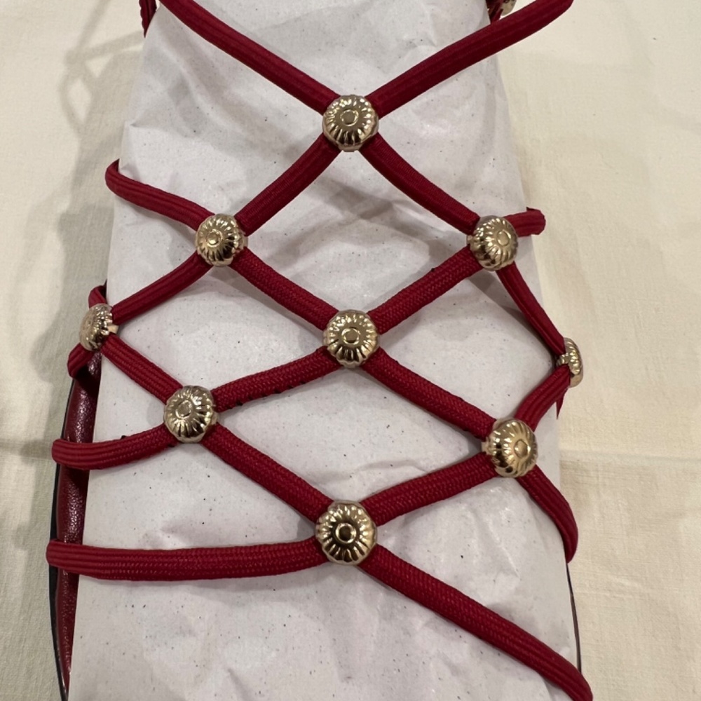 Alex Marie Crane618 Ferrari Red and Gold Sandals--Size 10M - Picture 4 of 7